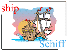picture-dictionary ship / Schiff