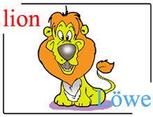 picture-dictionary lion / Lwe