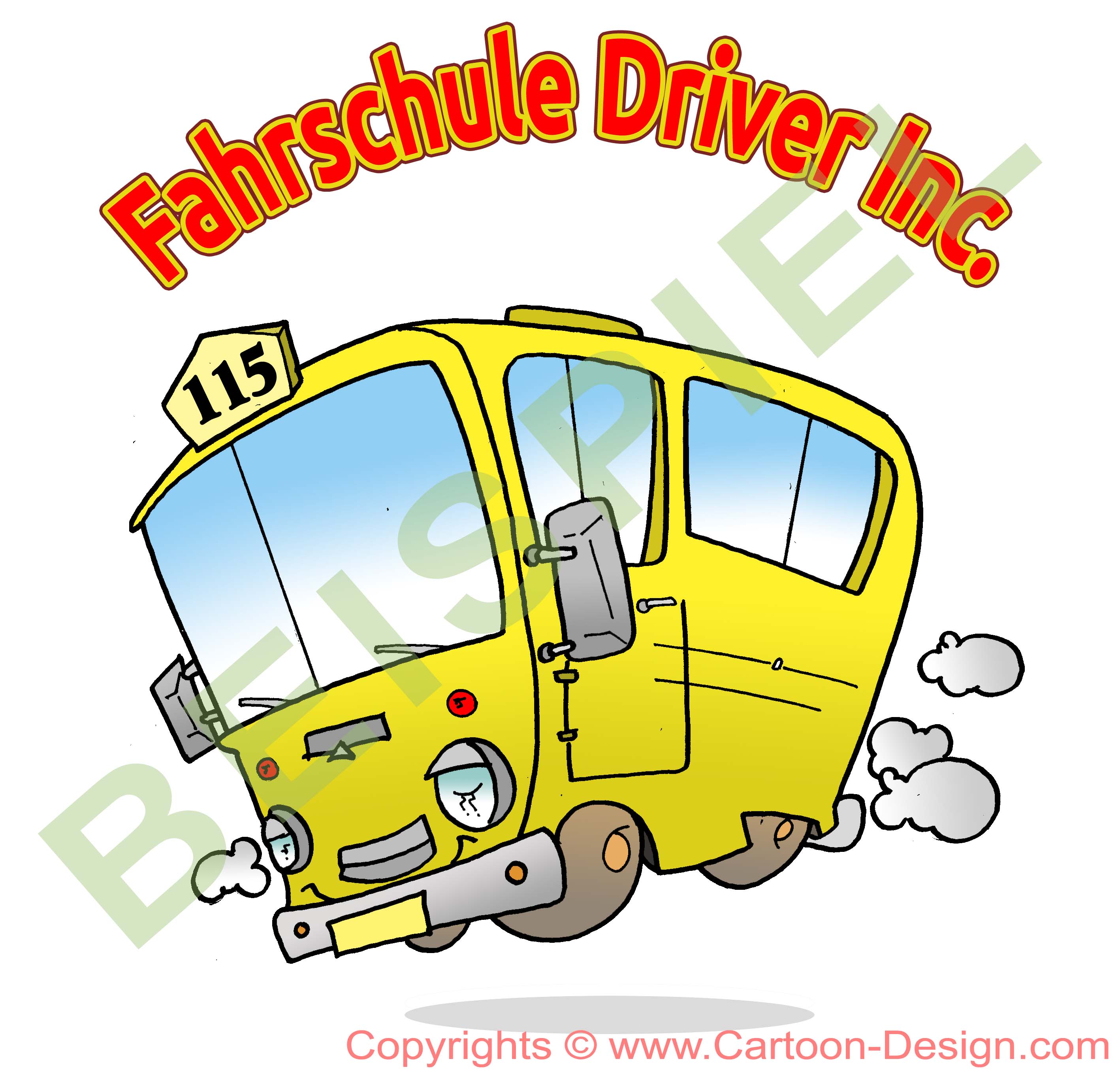 Bus Logo für Fahrschule - Logo Service ohne Vorlagen
