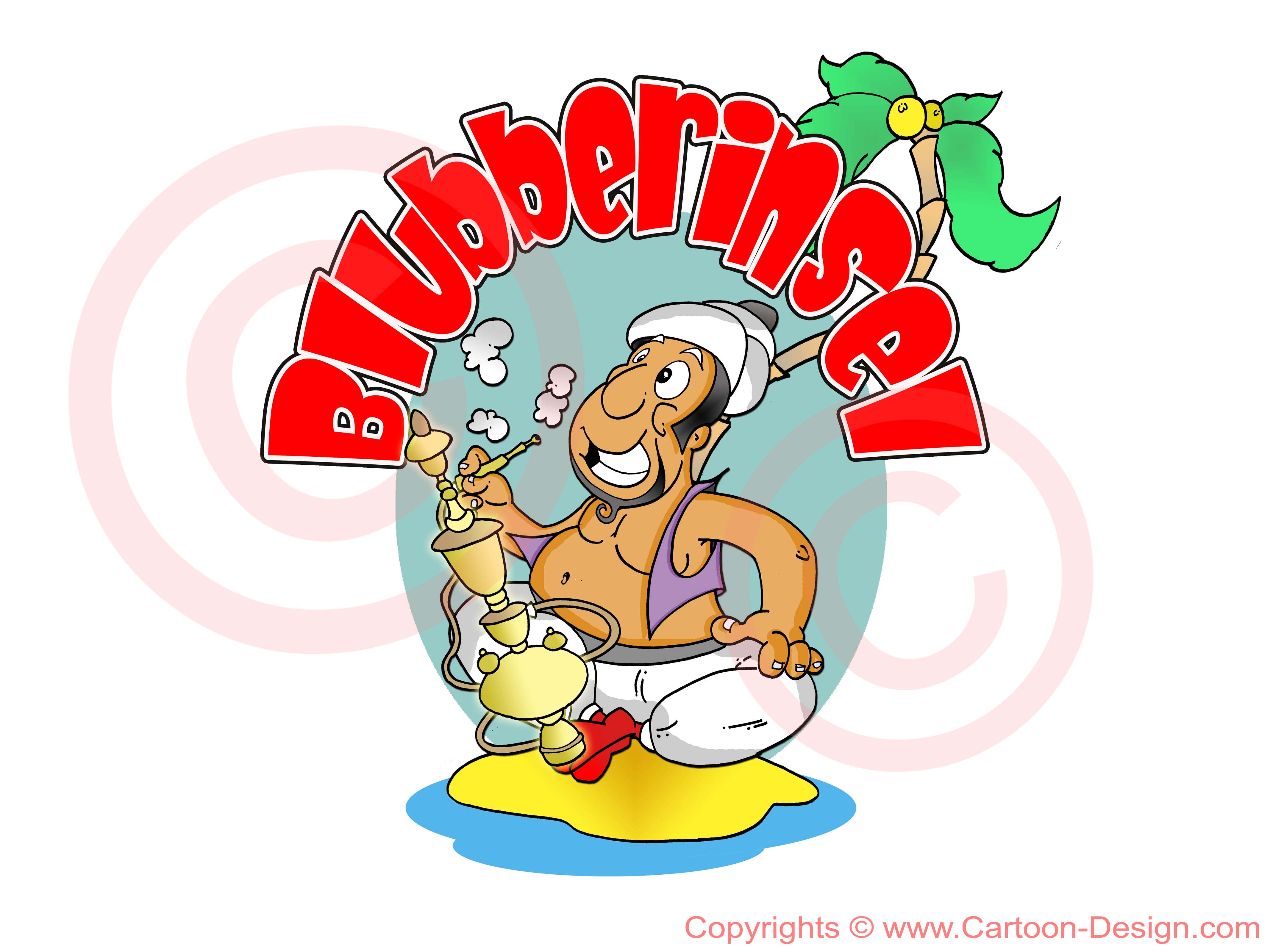 Cartoon Logo für Online Shop Blubberinsel - Logo Design ohne Templates