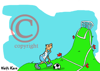 Карикатура, Футбол в гору, Gif