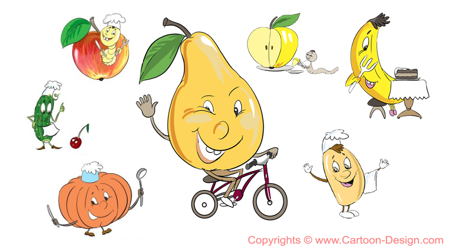 Clipart-Set Früchte und Gemüse - individuelle Illustrationen gestalten lassen