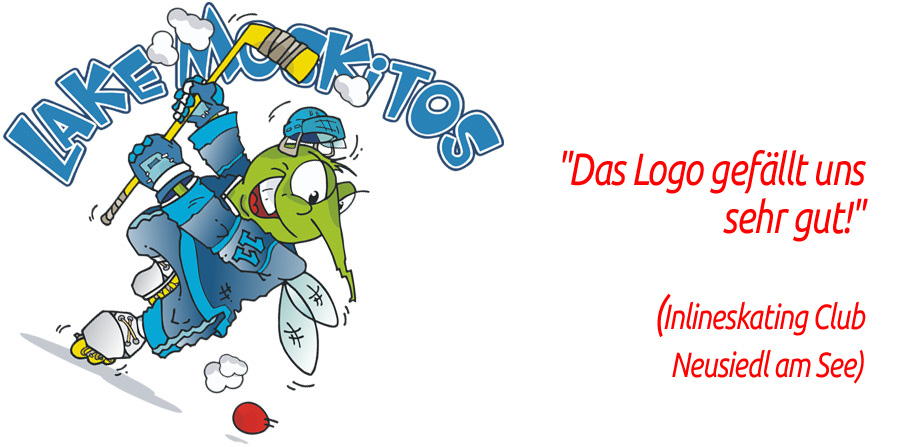 Cartoon Logo für Sportverein Lake Moskitos